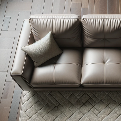 SumptuousLeather Elegance Sofa